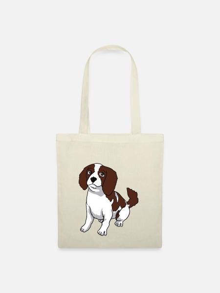 Cavalier King Charles Spaniel Hund - Stoffbeutel - Natur