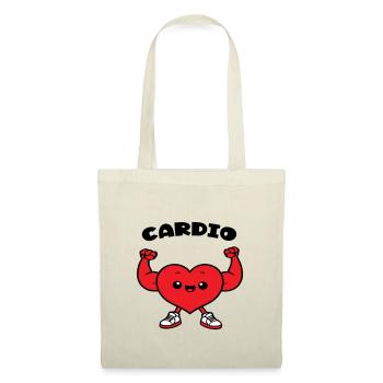 Zeichnung Cardio Humor Sport Chibi Herz - Stoffbeutel - Natur - Vorne