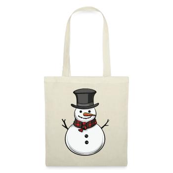 Schneemann Winter Comic - Stoffbeutel - Natur - Vorne