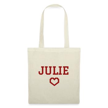 Julie Herz - Stoffbeutel - Natur - Vorne