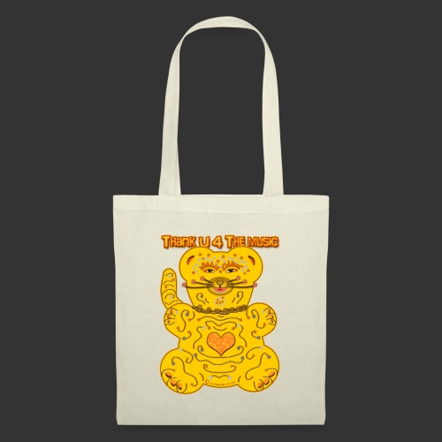 Thx U 4 the music * bear-cat in yellow - Tote Bag