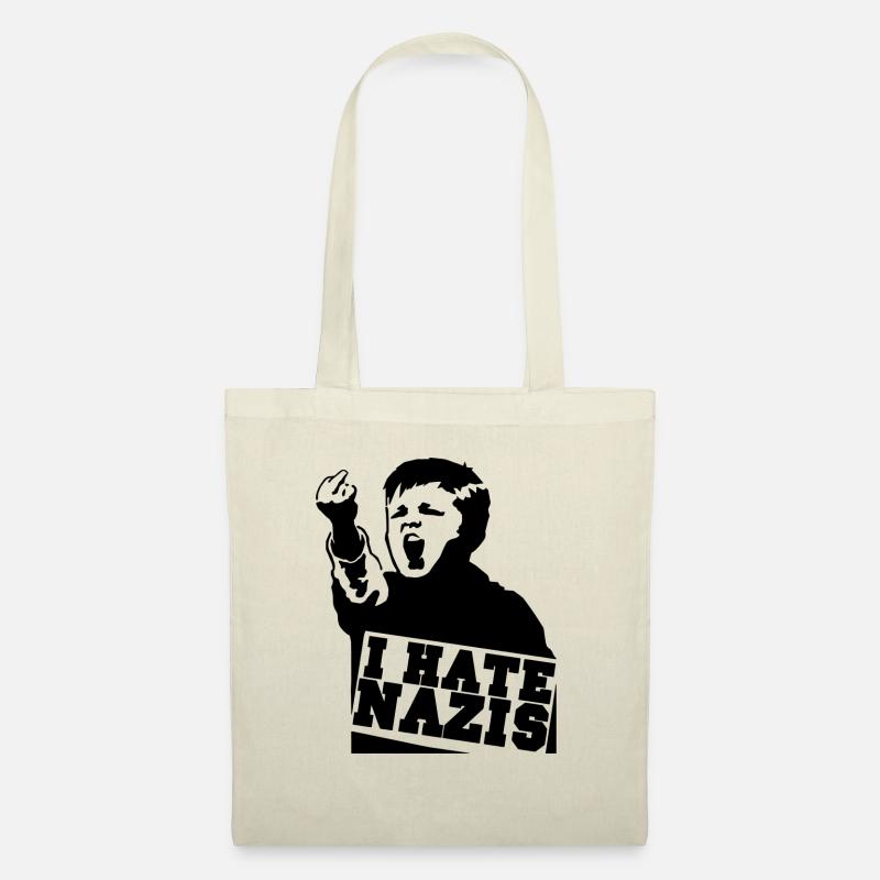 i hate nazis - Stoffbeutel - Natur
