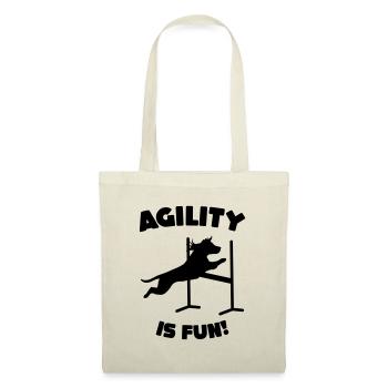 L'agilité est une chemise pour chien amusante - Sac en tissu - nature - Devant