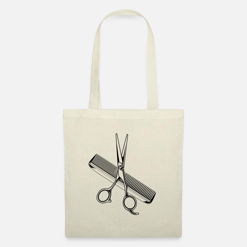 scissors comb stylist icon - Tote Bag - nature