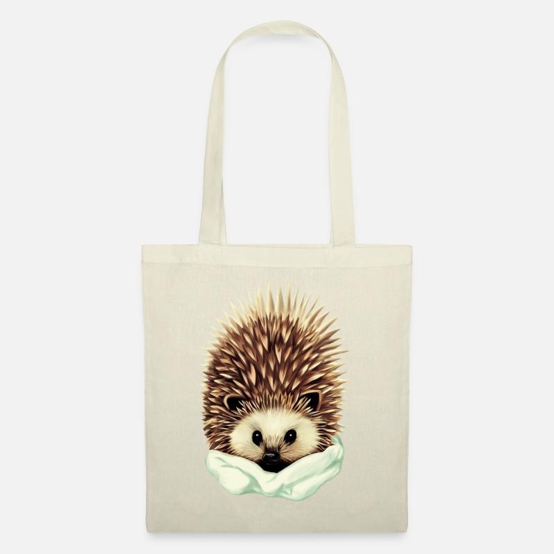gemütlicher Igel - Stoffbeutel - Natur