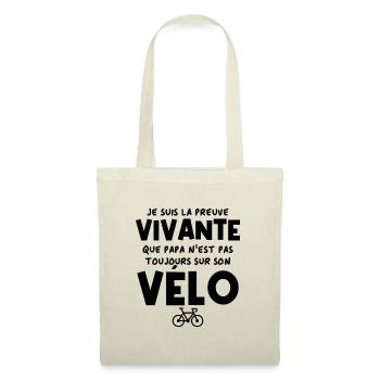 Preuve vivante : papa n'est pas que cycliste - Sac en tissu - nature - Devant