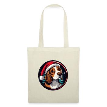 Beagle Chien Noël Noël - Sac en tissu - nature - Devant