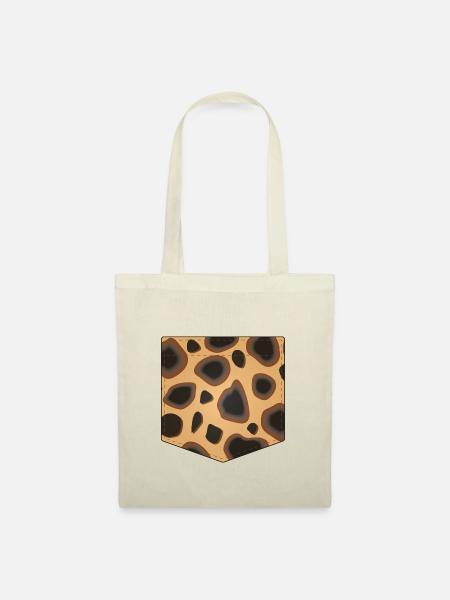 Geopard-Tasche - Stoffbeutel - Natur