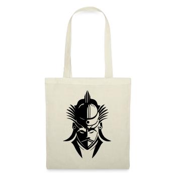 Tête de samouraï - Sac en tissu - nature - Devant