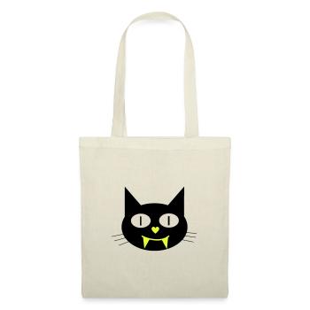 Halloween vampire cat with canines - Tote Bag - nature - Front