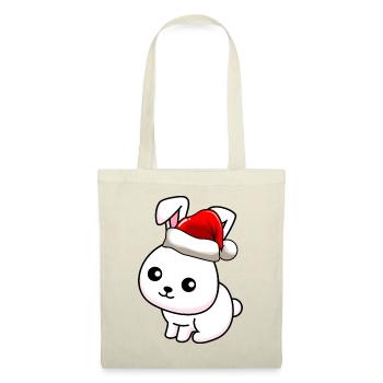 Hase Comic Weihnachten - Stoffbeutel - Natur - Vorne