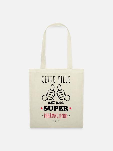 Fille super pharmacienne - Sac en tissu - nature