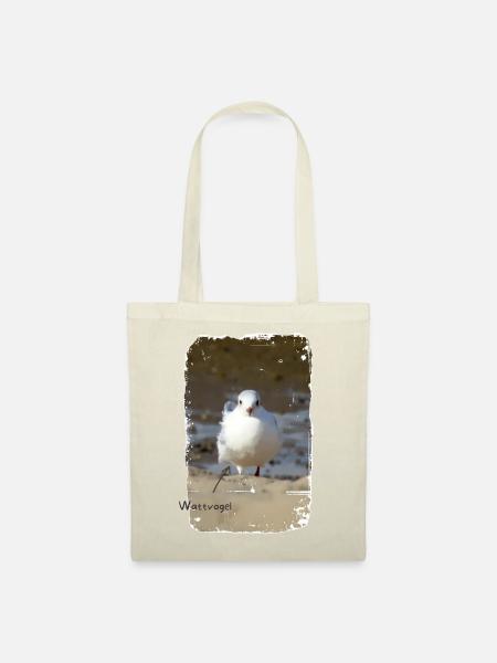 Foto Möwe an der Nordsee Wattvogel - Stoffbeutel - Natur