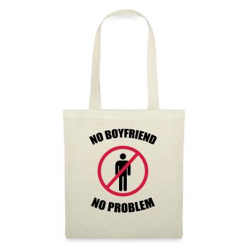 no_boyfriend_no_problem - Sac en tissu - nature - Devant