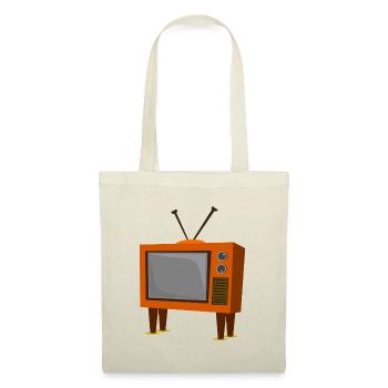 Vintage-Fernseher - Stoffbeutel - Natur - Vorne