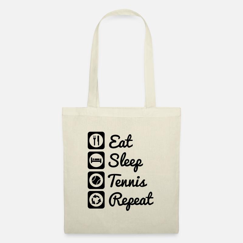 Eat sleep tennis repeat - Stoffbeutel - Natur