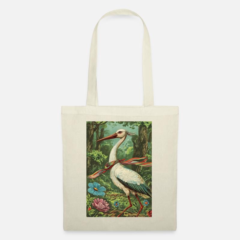 Vintage Stork - Stoffbeutel - Natur