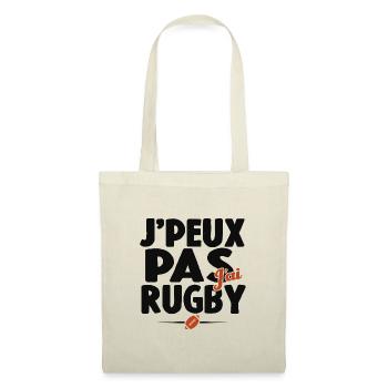 Je Peux Pas J'ai Rugby Cadeau Amoureux De Rugby - Sac en tissu - nature - Devant