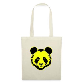 Panda Kopf Porträt Symbol - Stoffbeutel - Natur - Vorne