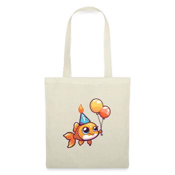 Poisson rouge anniversaire bébé - Sac en tissu - nature - Devant