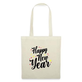Happy New Year Silvester - Stoffbeutel - Natur - Vorne