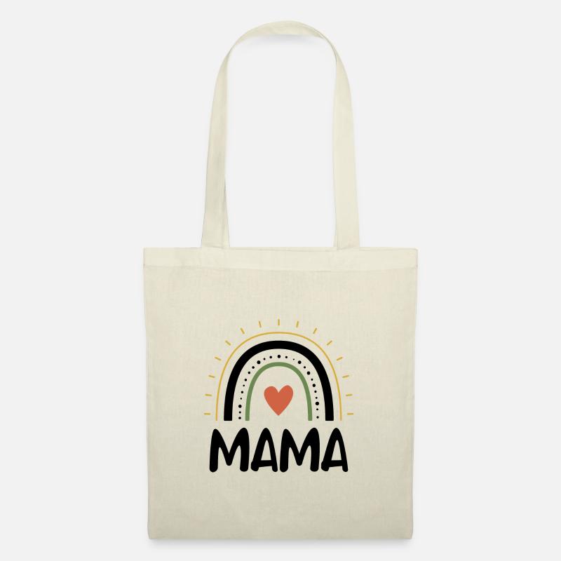 Regenbogen Mama Mom Baby Beste Mama Muttertag - Stoffbeutel - Natur