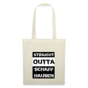 Straight Outta Schaffhausen Schweiz Geschenk Stadt - Stoffbeutel - Natur - Vorne