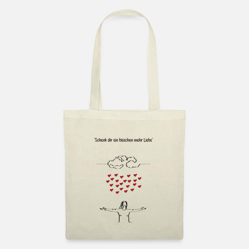 Schenk dir ein bisschen mehr Liebe - Stoffbeutel - Natur