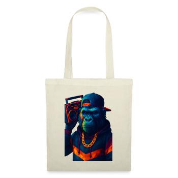 WPAP Stil Tiere - Gorilla Hip-Hop-Outfit Boombox - Stoffbeutel - Natur - Vorne