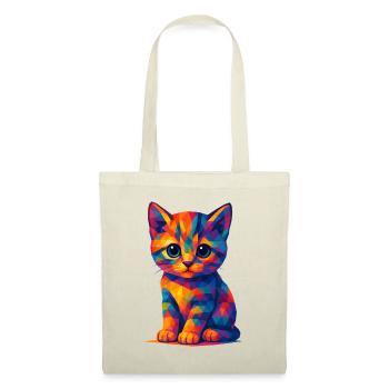 WPAP Polygon Kawaii Style Animals Baby Cat Kitten - Tote Bag - nature - Front