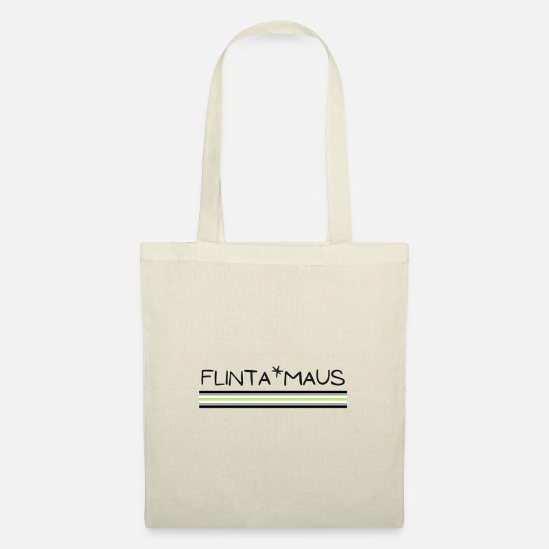 Flinta*Maus Logo agender flag - Stoffbeutel - Natur
