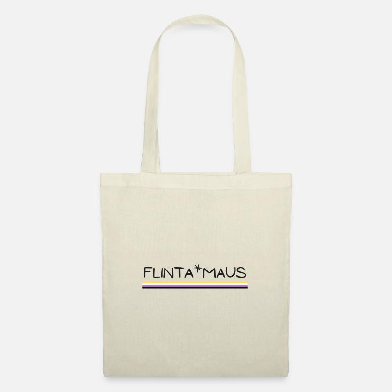 Flinta*Maus Logo non binary flag - Stoffbeutel - Natur