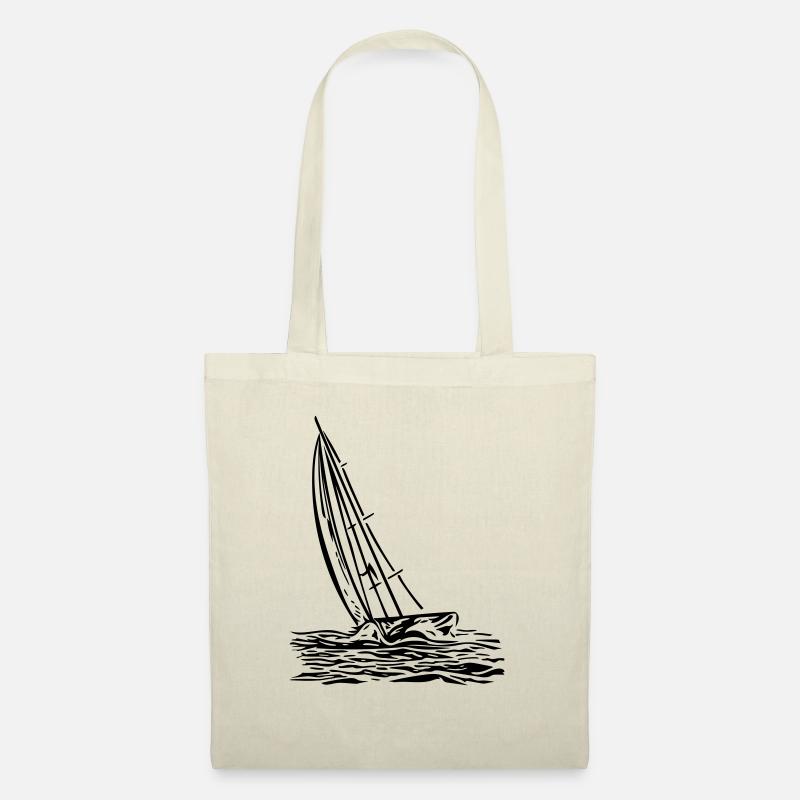 Segelboot am Wind - Stoffbeutel - Natur