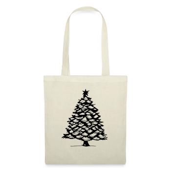 Arbre de Noël Arbre de Noël Vecteur d’hiver 12 - Sac en tissu - nature - Devant