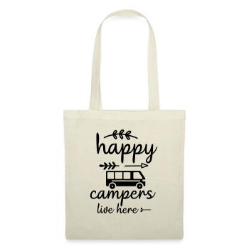 Des campeurs heureux vivent ici - Sac en tissu - nature - Devant