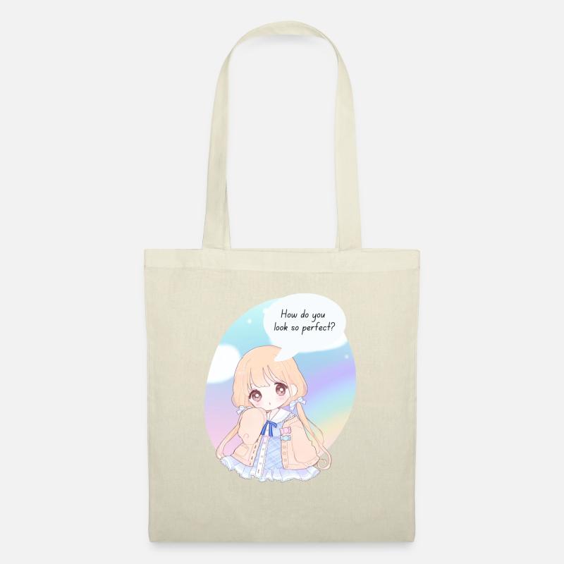 Ein perfekter Look eines niedlichen Anime-Charakters - Stoffbeutel - Natur