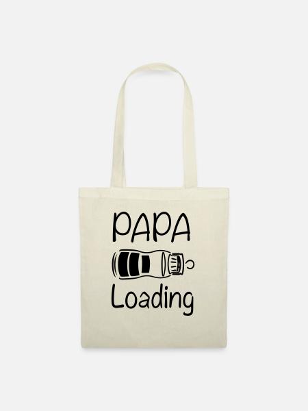 Papa lädt - Stoffbeutel - Natur