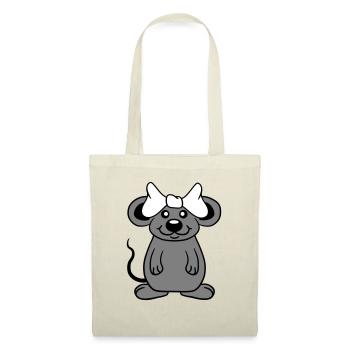 Mouse Woman Pretty Bow Girl Little Rat Cute - Tote Bag - nature - Front