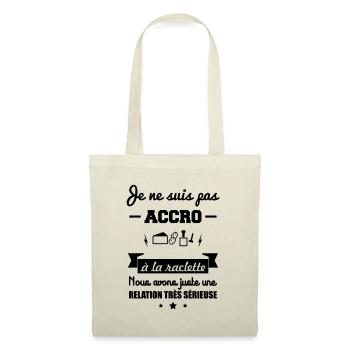 pas accro à la raclette - Sac en tissu - nature - Devant