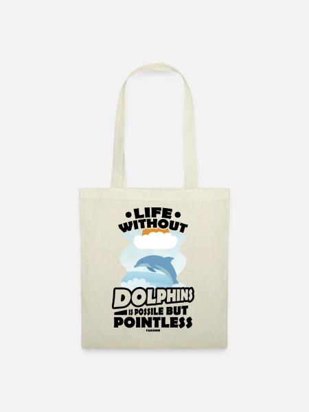 Delfin - Stoffbeutel - Natur