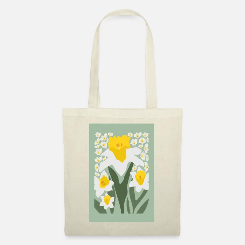 Narcisi retrò - Borsa di stoffa - natura