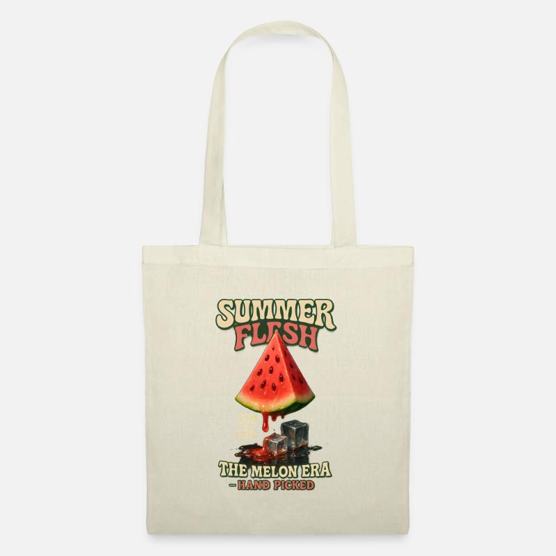 Sommer Wassermelone Vintage - Stoffbeutel - Natur