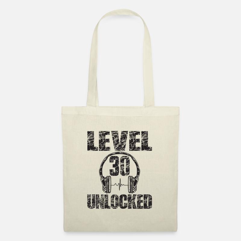 Level 30 Unlocked Geburtstagsgeschenk 30 Jahre - Stoffbeutel - Natur