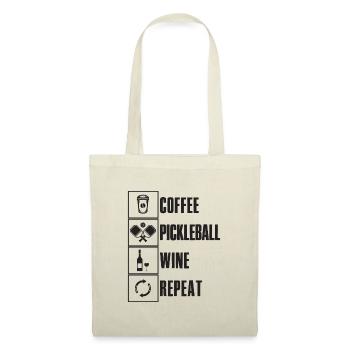 Café Pickleball Vin Ripeat Dicton pour cornichon - Sac en tissu - nature - Devant