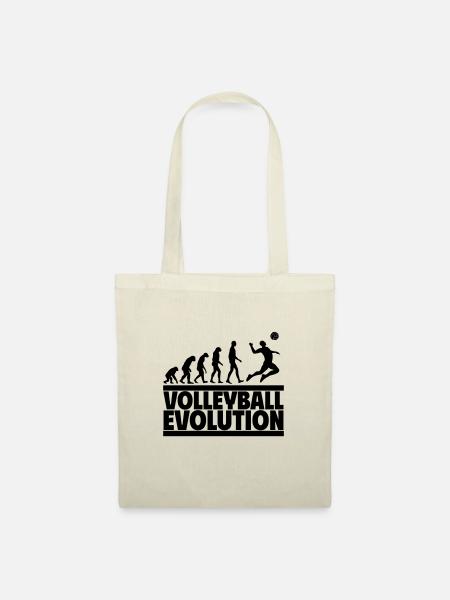 Volleyball Evolution: Die Reise zum Volleyballer - Stoffbeutel - Natur