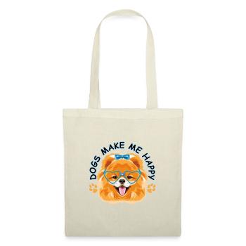 Les chiens me rendent heureux - Sac en tissu - nature - Devant