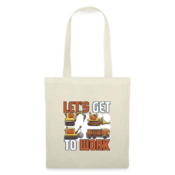 Excavatrice Ouvrier de chantier Fille I Cadeau - Sac en tissu - nature - Devant