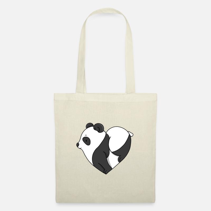 Liebe Panda - Stoffbeutel - Natur