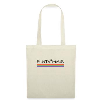 Flinta*Maus Logo Rainbow flag - Stoffbeutel - Natur - Vorne