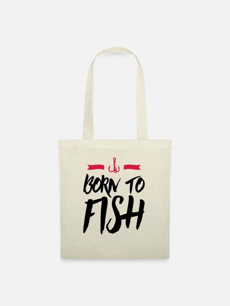 fish born to - Stoffbeutel - Natur